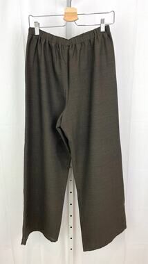 AMY RIGG Size M Wide Leg Pants High Rise Elastic Waist Wool Cotton Viscose Green